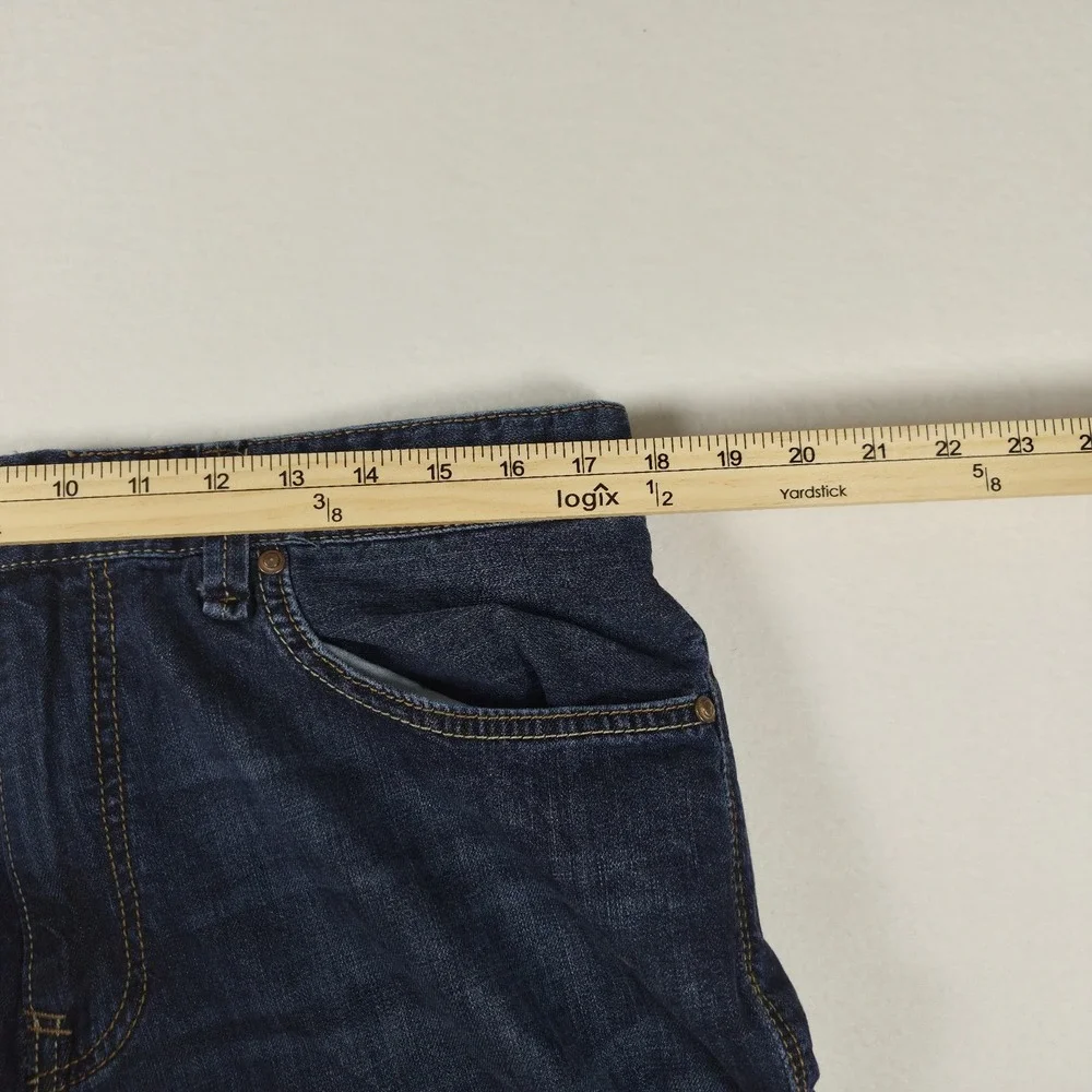 Mavi Max Blue Jeans Men's 34x34 Mid-rise Baggy Wide Leg Dark Wash